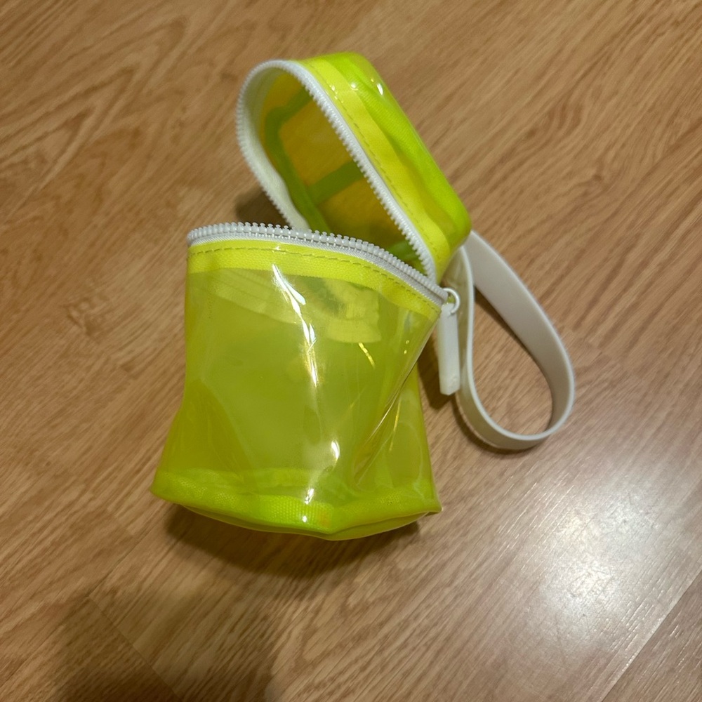 Neon Yellow Drunk Elephant Cosmetic Bag